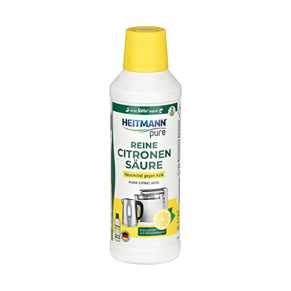 HEITMANN pure Reine Citronensäure: Ökologischer Bio-Entkalker, Reinigung für Küche & Bad, flüssig, 1x 500 ml