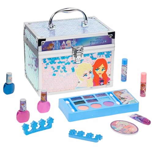 Disney Frozen treno caso set di bellezza, bambini trucco kit per ragazze, vero set di trucco lavabile, trucco giocare, favore di festa, compleanno, età 3 4 5 6 7 8 9 10 11 12 da Townley Girl