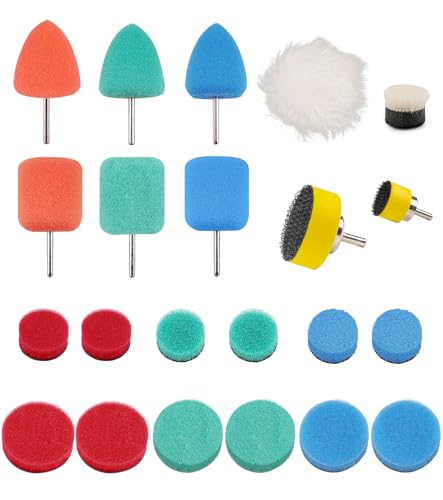 Kit de mini almohadillas de pulido para renovar la pintura del coche