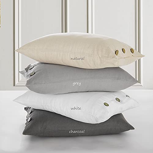 Meadow Park Stone Washed Linen King Duvet Cover 3-Pc Set, Oeko-Tex Certified, Ultra-Soft, Machine Washable, All Season, Natural Color #TOP5