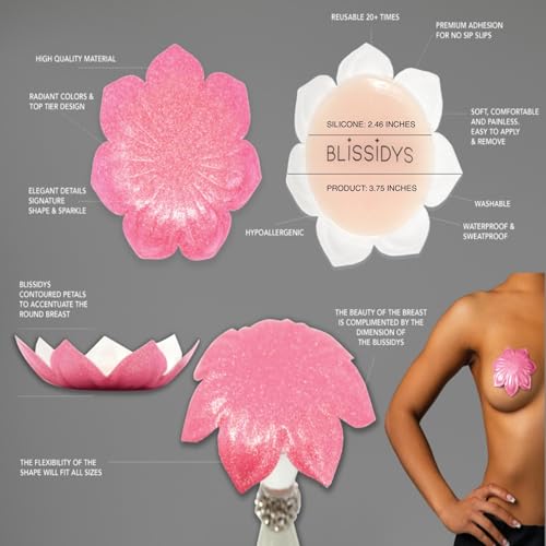 Reusable Nipple Covers for Women, Silicone Adhesive Nipple Petal Covers3