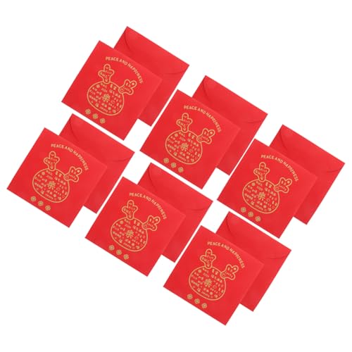 HOLIDYOYO 12個年龍年小型?金利是封 厚手で破れにくい風おしゃれな新年用マネーバッグ 多用途で硬貨や紙幣収納可能 幸運と繁栄を祈る伝統的