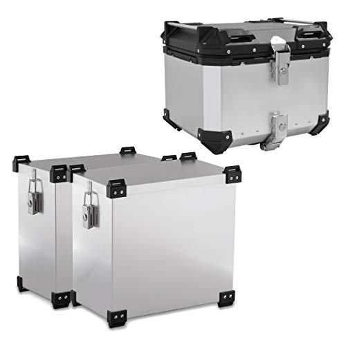 Valises laterales aluminium et topcase NX55 argent pour BMW R NineT