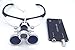 Aries Outlets 3.5x 420mm Working Distance Surgical Binocular Loupes Optical Glass with LED Head Light Lamp+Aluminum Box Black