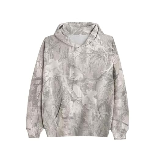 MSBESYOR Camo Hoodie for Men Women Oversized Fleece Maple Leaf Hooded Sweatshirt Graphic Print Pullover Hoodies with Pocket