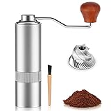 OMMO Manual Coffee Grinder - Conical Stainless Steel Burr, Burr Coffee Grinder with Adjustable Grind Setting, Capacity 25g, Hand Coffee Bean Grinder for Espresso, Drip Coffee, French Press