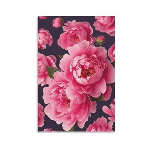 Impression sur toile de qualité supérieure motif pivoine elegante pour decoration murale