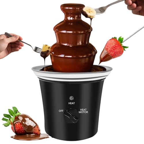 MINI Chocolate Fountain Machine Electric Chocolate Fondue Fountain Machine Stainless Steel for Chocolate Candy Butter Cheese