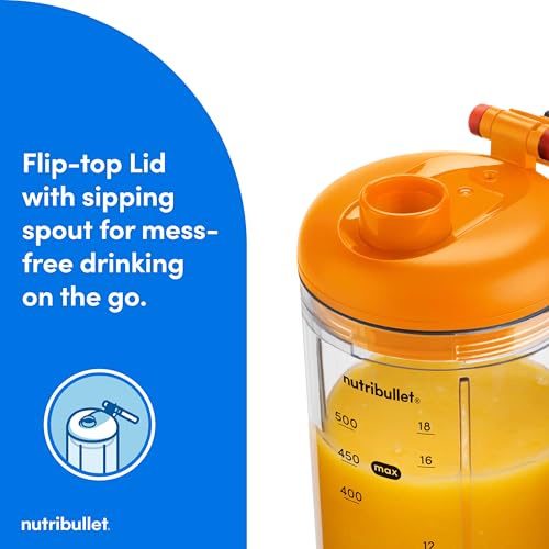 Image of nutribullet Flex Portable Blender NBPB50200EO, Tangerine Orange