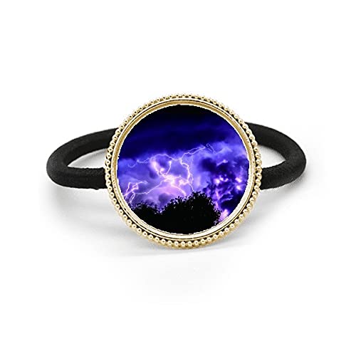 Serre-tête Purple Thunder Art Déco métal argenté élastique
