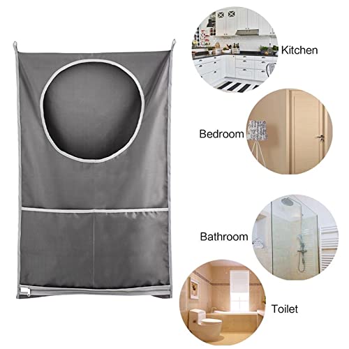 AYNKH Hanging Laundry Bag, Adjustable Large Capacity Laundry Hamper with Stainless Steel Hooks & Adhesive Hooks for Laundry/Moving House/Storage - Image 5