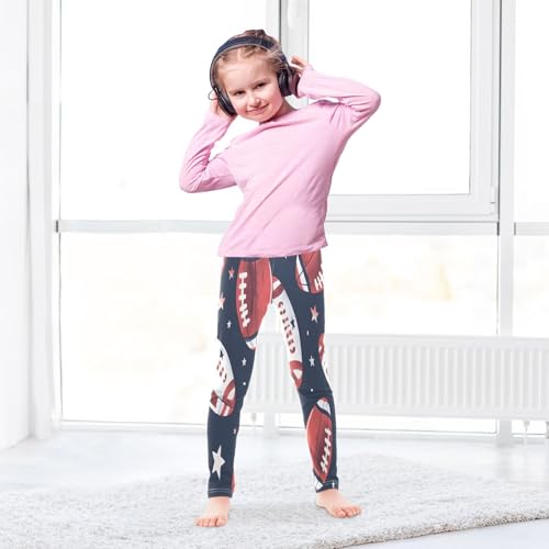Toddler Girls Leggings Printed Yoga Pants Leggings Rugby Balls and Stars for Kids4
