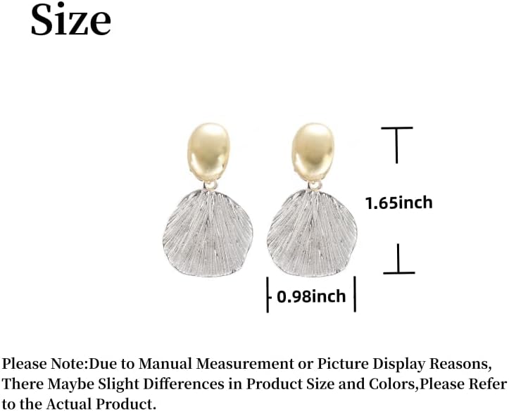 Women's Golden Siver Ear Clips Clip On Earrings Dangle Earrings - Image 2