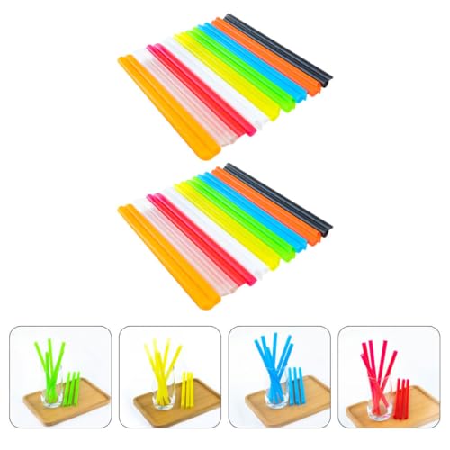 300 pitillos biodegradables desechables de plástico 16 cm miniatura 4