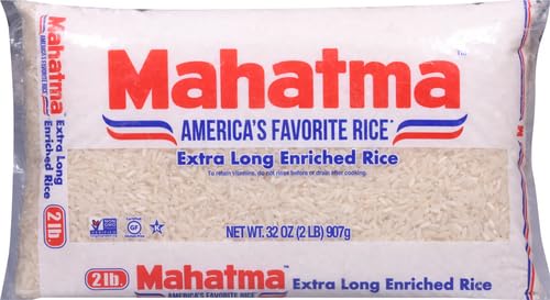 Image of Mahatma Extra-Long-Grain Rice 2-Pound Rice Bag,Gluten-Free and Non-GMO White-Rice Bulk Bag,(Pack of 5)