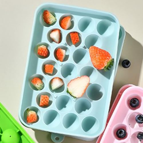 Bandeja flexible de silicona para 25 cubos de hielo miniatura 3