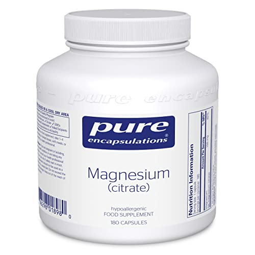 Pure Encapsulations Magnesium (Citrate) 150mg - Highly Bioavailable Magnesium Chelate - 180 Capsules