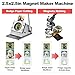 2.5x2.5in Magnet Maker Machine Kit, Photo Fridge Magnet Badge Press Machine+ Paper Cutter+ 200 Sets Supplies+ 100 Photo Papers