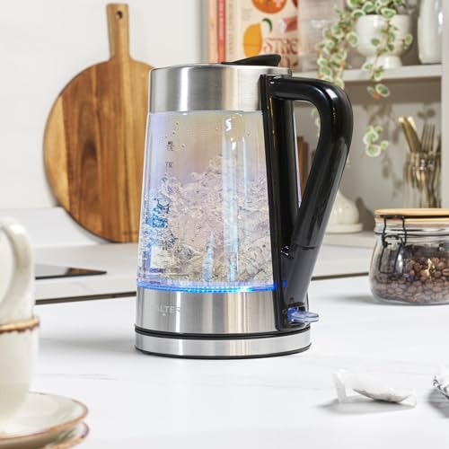 Salter Wasserkocher aus irisierendem Glas, 1,7 l, blaue LED – Ansicht 6