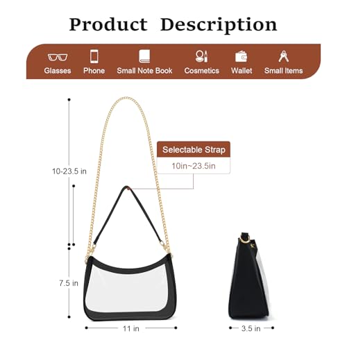 Clear Bag for Stadium Events, Clear Purses for Women Stadium Crossbody, Checkered Concert Bag Shoulder Handbag3