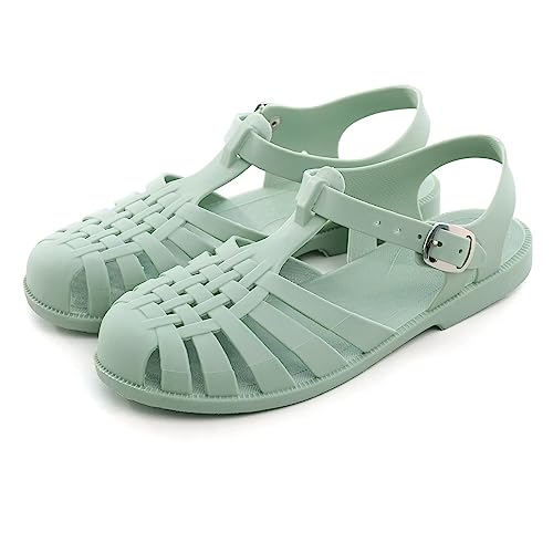 Image of Hee grand Crystal Jelly Heel Sandals for Women Summer Beach Jelly Shoes