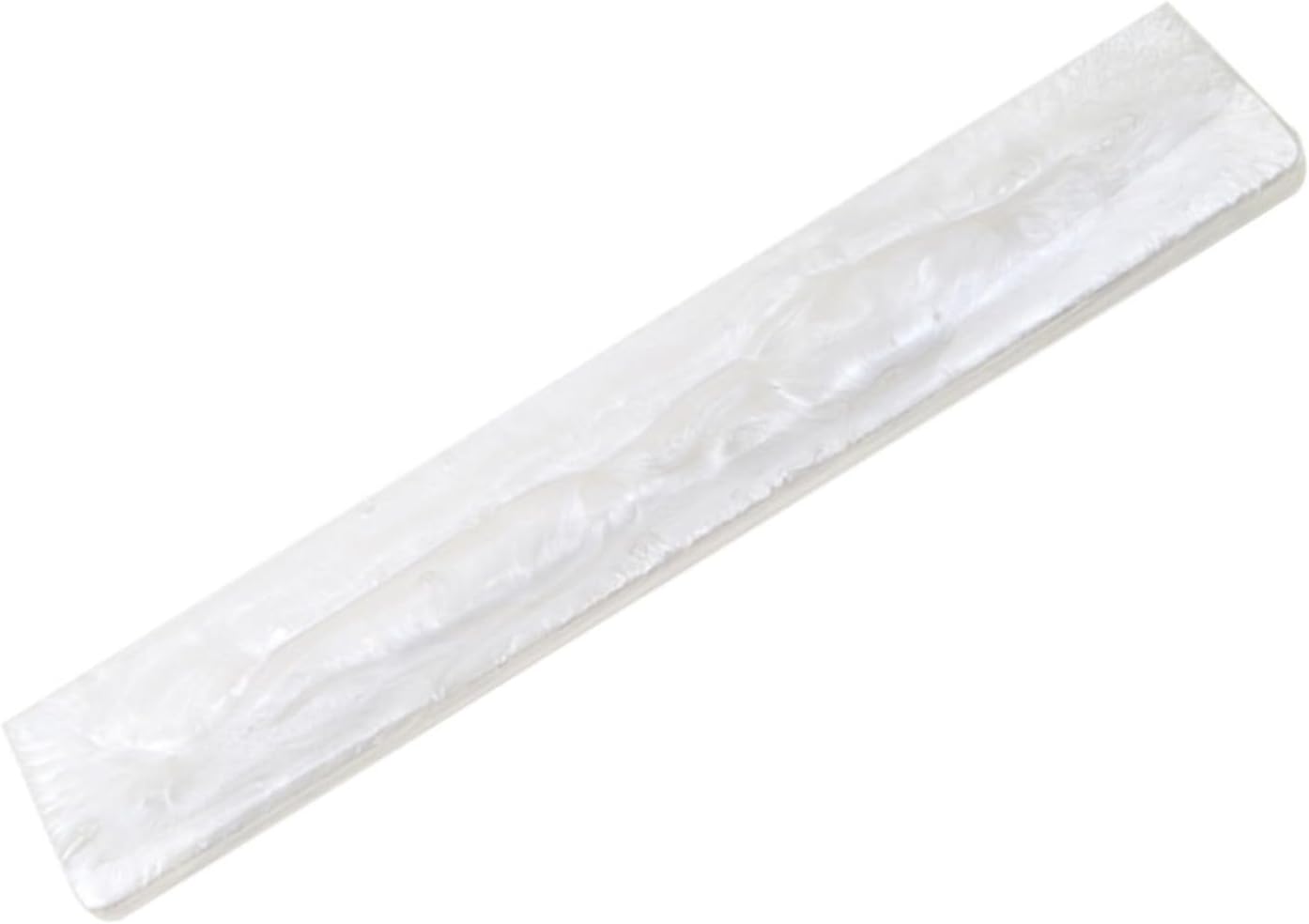 NOLITOY White Pearl Resin Keyboard Wrist Rest Pad Mechanical Keyboard Elbow Support Cushion Ergonomic Wrist Support for Computer Notebook