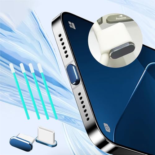 Bouchons anti-poussière USB C iPhone 17 Pro Max bleu foncé