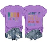 Photo Gallery bruh we out teacher shirt admit it you ll low key miss me bruh, maglietta unisex divertente, viola, xxx-arge Photo Gallery bruh we out teacher shirt admit it you ll low key miss me bruh, maglietta unisex divertente, viola, xxx-arge