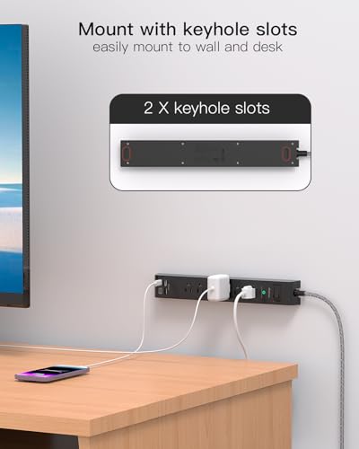 Image of mifaso Cruise Approved Power Strip - Outlet Extender Multi Plug Outlet, USB Wall Charger (MRF-022)