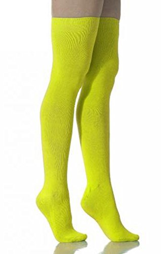 Crazy Chick® Girls Teens Ladies Neon Plain Socks In 8 Vibrant Colours Over The Knee Socks/Knee High