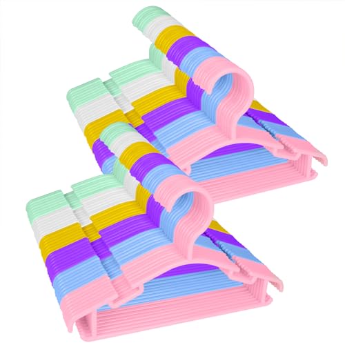 Image of NORTHERN BROTHERS 100 Pack Baby Clothes Hangers,Plastic Kids Hangers for Closet,Infant Hangers,Childrens Hangers for Clothes