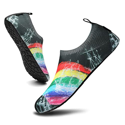 SAGUARO Badskor dam aquaskor herr ventilerande vattenskor unisex snabbtorkande storlek 36–47, flerfärgad, 40/41 EU