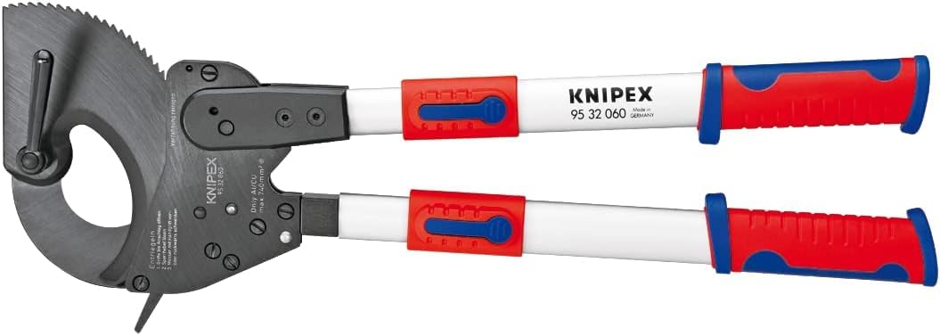 KNIPEX Cortacables (tipo carraca) con mangos telescópicos con mangos multicomponente 630 mm, 95 32 060