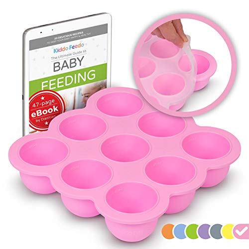 KIDDO FEEDO Multiportion Baby Freezer Storage - FDA Approved Silicone Freezer Tray Container