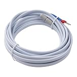 DEWIN Floor Temperature Sensor, Underfloor Heating Floor Probe Underfloor Heating Thermostat Accessory Floor Temperature Sensor Probe Cable 3 Meters