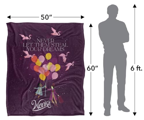 WILLY WONKA AND THE CHOCOLATE FACTORY (2023 Superweiche Kuscheldecke Silky Touch 152 x 127 cm