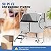 Albott 50 in Professional Dog Washing Station - 304 Stainless Steel Pet Bathtub with Stairs Features Adjustable 3-Speed Showerhead, Removable Grates, Easy to Clean, L-Size (Left)