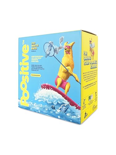 Poositive 100% Certified Home Compostable Dog Poop Bags - ASTM D6400 & AS 5810 Compliant Dog Waste Bags, 240 bags, 16 rolls, unscented