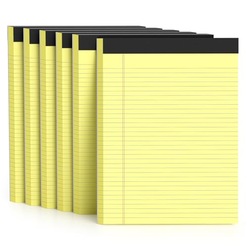 Papel rayado universitario AILZFEI de fácil arranque, pack de 6 blocs legales de alta resistencia 2