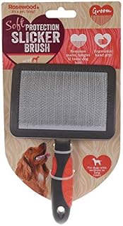 Rosewood Soft Protection Salon Grooming Slicker Brush Large,Purple
