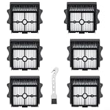 Glomc Confezione da 6 filtri Hepa di ricambio con spazzola di pulizia per aspirapolvere Tineco S6/S7/S9/S5/I6/I5, bianchi, adatti per la pulizia domestica bagnata e asciutta