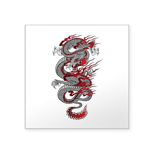 CafePress Asian Dragon Sticker Square Bumper Sticker Car Decal