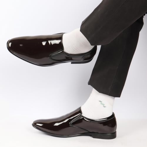 Image of FAUSTO Men Leather Formal Pull-On Shoes