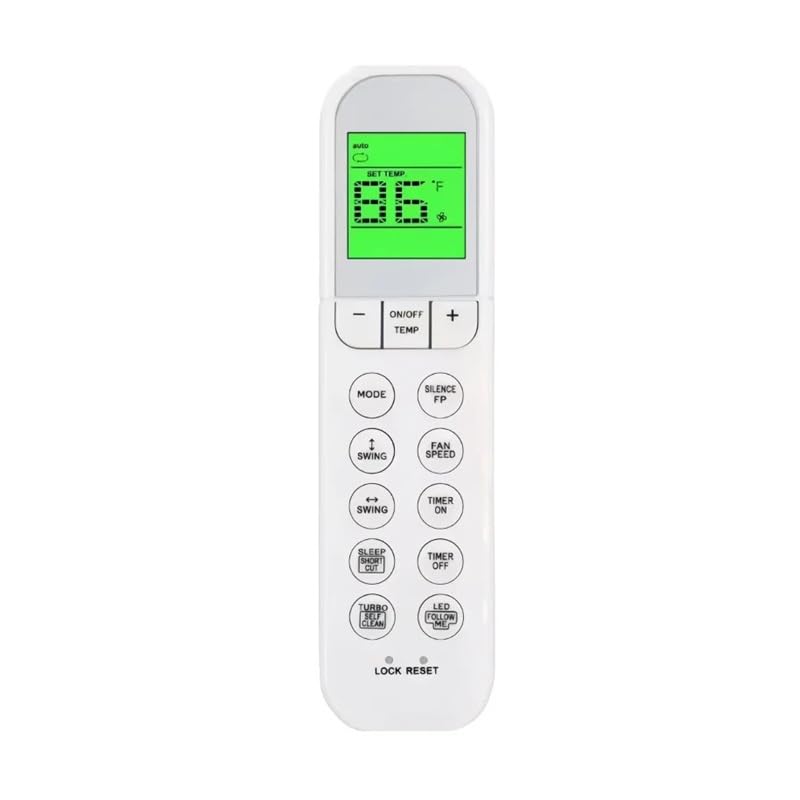 Mando a Distancia de CA Repuesto RG66A1/BGEF, Adecuado for Bombas Calor Aire Acondicionado Pioneer, Senville, Kaden Mini-Split RG6, 1 ud(RG36F-BGEF)