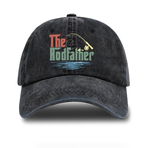 Image of Fishing Adjustable Cotton Baseball Cap, Funny Trucker Hat Gift for Men Women Grandpa Dad Fishing Lover Fisherman