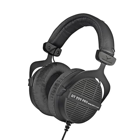 beyerdynamic DT 990 PRO Limitowana edycja w kolorze czarnym 250 Ohm. Jednostronne, przewodowe słuchawki studyjne nauszne do miksowania, masteringu i edycji. Ręcznie wykonane w Niemczech.