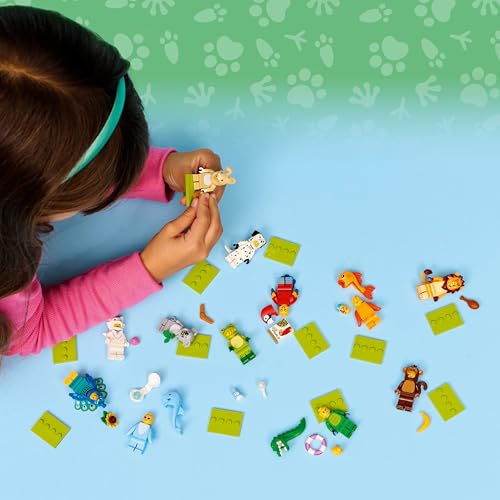 Minifigures Serie Animali 28 - Scatola a Sorpresa - Giocattolo con 1 di 12 Personaggi da Collezione tra cui Leone, Coniglio e Gatto - Riempi Bustine Regalo per Bambini e Bambine da 6 Anni - 71051 - Lego - Immagine 5