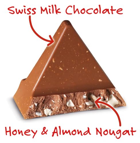 Toblerone Milk Chocolate Bar Multipack, Swiss Chocolate With Honey And Almond Nougat, 20 X 100 G Bar Per Box (1 Box Total) - 4