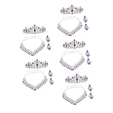 Élégance polyvalente : ensemble passe en toute transparence des mariages aux galas en soirée, d'être à votre meilleur, coiffe couronne en , boucles d'oreilles pendantes pour femmes