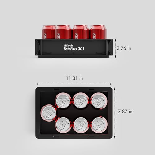 Image of KBDcraft Stackable Storage Bin - Heavy-Duty Plastic Organizer Box and Tray with Straight Walls, small plastic bin totes for storage, 12 inchx8 inchx3 inch, 0.5Gal, Black, 3 Pack